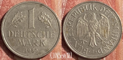 Германия 1 марка 1986 года J, KM# 110, 453o-011
