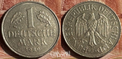 Германия 1 марка 1989 J, KM# 110, 452s-019
