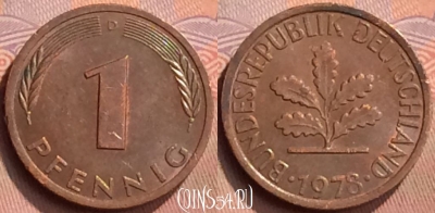 Германия 1 пфенниг 1978 года D, KM# 105, 429-117