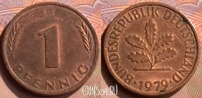 Германия 1 пфенниг 1979 года D, KM# 105, 416-114