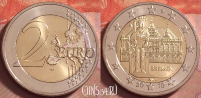 Германия 2 евро 2010 года A, KM# 285, UNC, 119k-109
