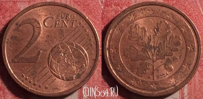 Германия 2 евроцента 2004 года A, KM# 208, 193j-001