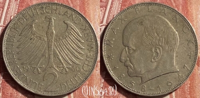 Германия 2 марки 1960 года D, KM# 116, 451o-132