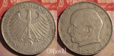 Германия 2 марки 1963 года, KM# 116, 219a-064