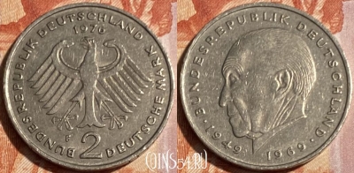 Германия 2 марки 1976 F, KM# 124, 060s-053