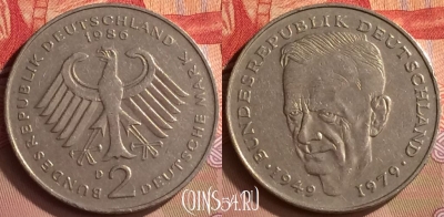 Германия 2 марки 1986 года D, KM# 149, 420-135