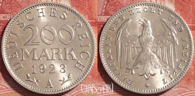 Германия 200 марок 1923 года A, KM# 35, b067-093