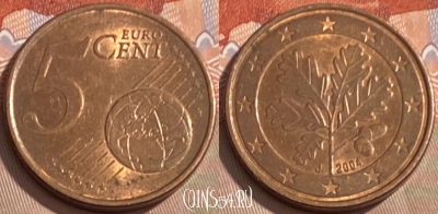 Германия 5 евроцентов 2004 J, KM# 209, 095s-139
