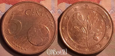 Германия 5 евроцентов 2012 года A, KM# 209, 412-109