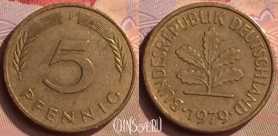 Германия 5 пфеннигов 1979 года J, KM# 107, 443-114