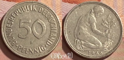Германия 50 пфеннигов 1966 года F, KM# 109, 217p-095