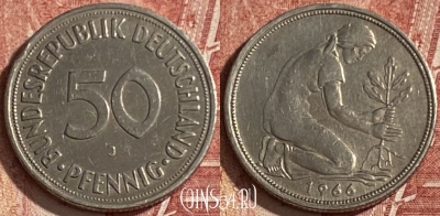 Германия 50 пфеннигов 1966 J, KM# 109, 074q-114
