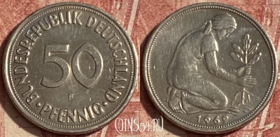 Германия 50 пфеннигов 1969 F, KM# 109, 096q-061
