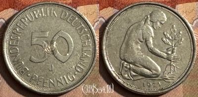 Германия 50 пфеннигов 1971 J, KM# 109, 426s-126