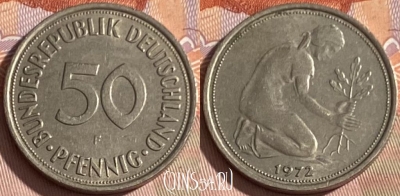 Германия 50 пфеннигов 1972 года F, KM# 109, 339p-105