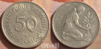 Германия 50 пфеннигов 1979 года J, KM# 109, 216p-001