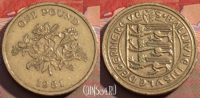 Гернси 1 фунт 1981 года, KM# 37, 108c-047