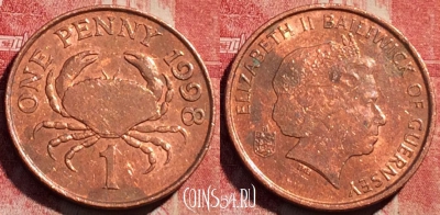 Гернси 1 пенни 1998 года, KM# 89, 071c-025