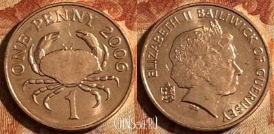 Гернси 1 пенни 2006 года, KM# 89, UNC, 503s-117