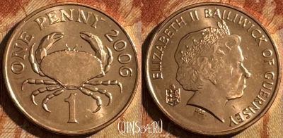 Гернси 1 пенни 2006 года, KM# 89, UNC, s513s-122