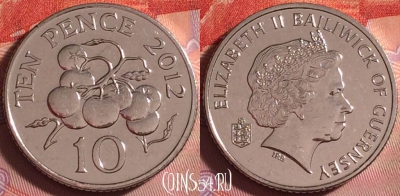 Гернси 10 пенсов 2012 года, KM# 149a, UNC, 307j-013