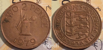 Гернси 2 пенса 1979 года, KM# 28, 187-024