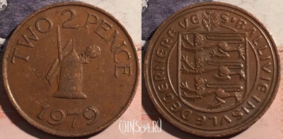 Гернси 2 пенса 1979 года, KM# 28, a124-043