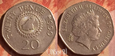 Гернси 20 пенсов 1999 года, KM# 90, 121o-078
