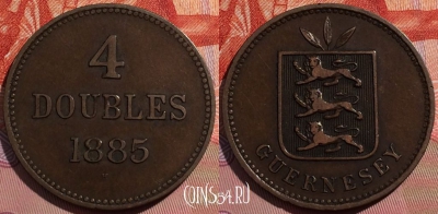 Гернси 4 дубля 1885 года, KM# 5, a142-121