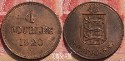 Гернси 4 дубля 1920 года, KM# 13, 251-136
