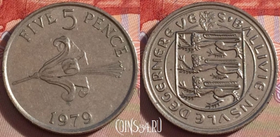 Гернси 5 пенсов 1979 года, KM# 29, 096b-041