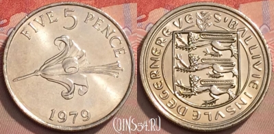Гернси 5 пенсов 1979 года, KM# 29, UNC, 157l-119