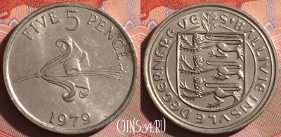 Гернси 5 пенсов 1979 года, KM# 29, 312g-119