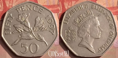 Гернси 50 пенсов 1997 года, KM# 45.2, 449-068