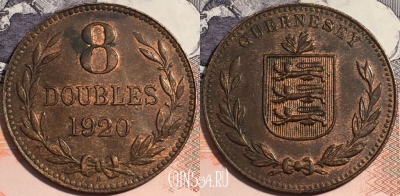 Гернси 8 дублей 1920 года, KM# 14, a141-058