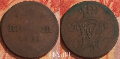 Гессен-Кассель 1 геллер 1831 года, KM# 576, 158o-106