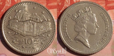 Гибралтар 10 пенсов 1993 года, KM# 112, 117d-085