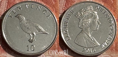 Гибралтар 10 пенсов 2016 года, UNC, 506s-111