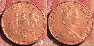 Гибралтар 2 пенса 2011 года, KM# 1065, 072c-063