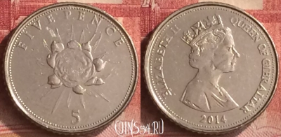 Гибралтар 5 пенсов 2014 года, 187m-056