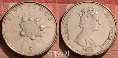 Гибралтар 5 пенсов 2014 года, 291k-028