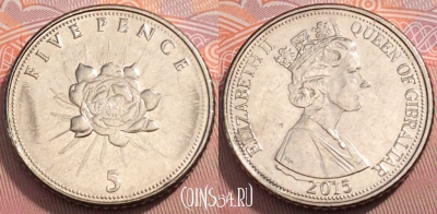 Гибралтар 5 пенсов 2015 года, 251-022