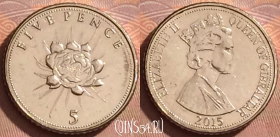 Гибралтар 5 пенсов 2015 года, 374k-020
