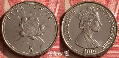 Гибралтар 5 пенсов 2016 года, UNC, 292m-066