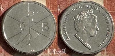 Гибралтар 5 пенсов 2019 г., Островные игры, UNC, s506s-124