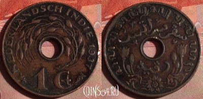 Голландская Ост-Индия 1 цент 1937 года, KM# 317, 185f-082