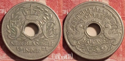 Голландская Ост-Индия 5 центов 1921 года, KM# 313, 079c-125 ♛