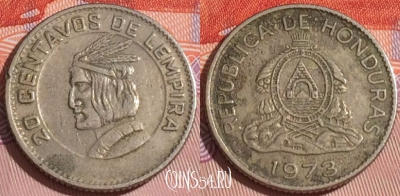 Гондурас 20 сентаво 1973 года, KM# 81, 172b-096