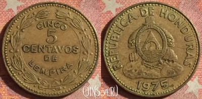 Гондурас 5 сентаво 1975 года, KM# 72.2a, 138i-047