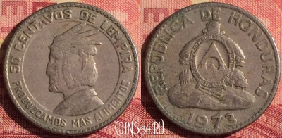 Гондурас 50 сентаво 1973 года, KM# 82, 326i-104